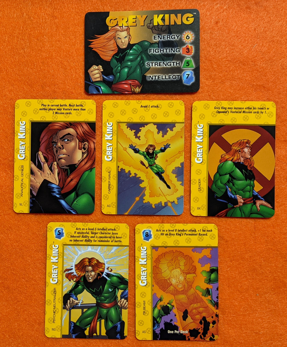 Marvel Overpower GREY KING SET XMen character, 5 specials