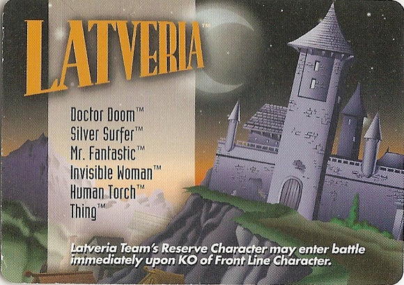 LOCATION - LATVERIA - MN - U  Doctor Doom Silver Surfer Mr. Fantastic Invisible Woman Human Torch Thing