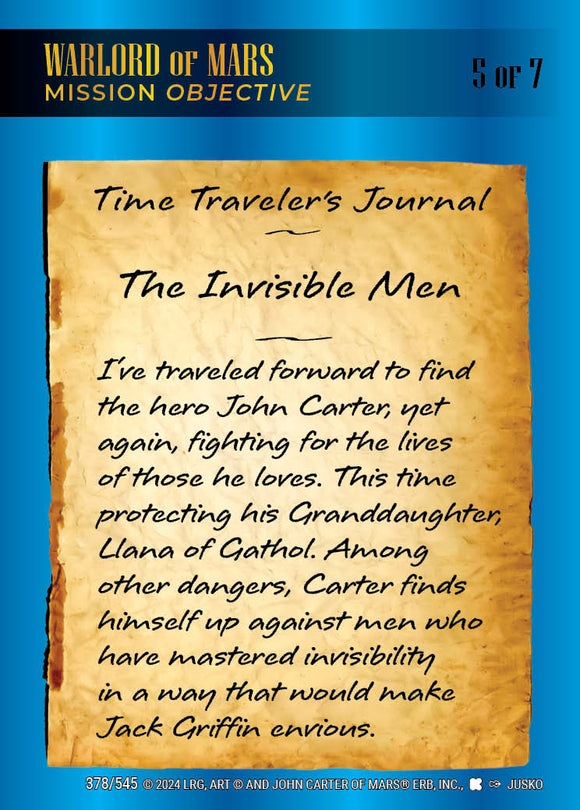 Warlord of Mars - Mission #5 - The Invisible Man - WLKS - C #378