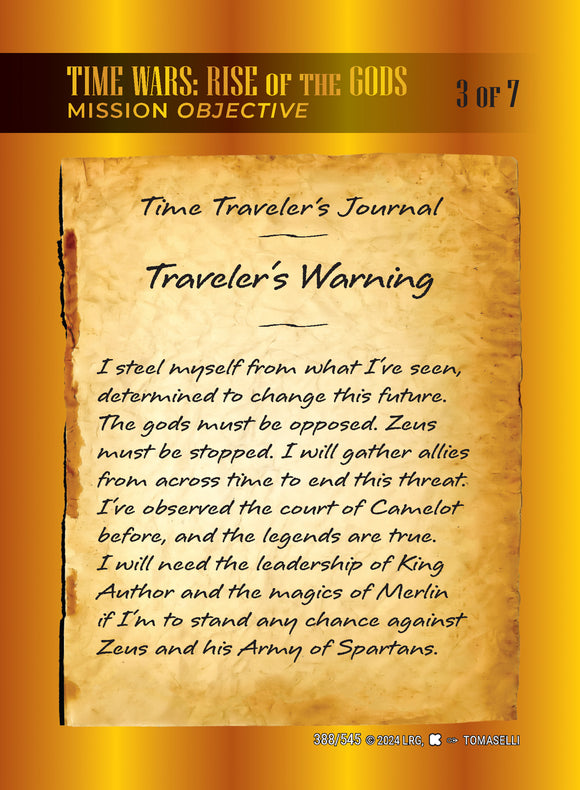 Time Wars: Rise of the Gods - Mission #3 - Traveler's Warning - WLKS - SD