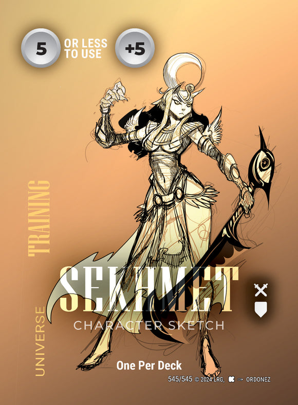 Training 5A +5 - Sekhmet Character Sketch - WLKS - VR #545 Prize Pack