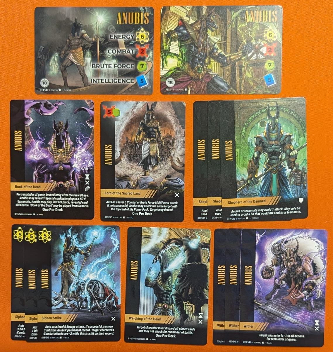 Marvel Overpower Anubis PLAYER SET - 2 characters, 12 specials - WLKS ...