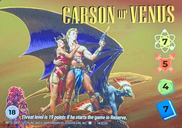 Carson of Venus Alt Art FOIL character - 7-5-4-7 (18) - WLKS - Hescox art - VR #487F
