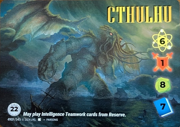 Cthulhu FOIL Alt Art character - 6-1-8-7 (22) - Parsons art - VR #490F