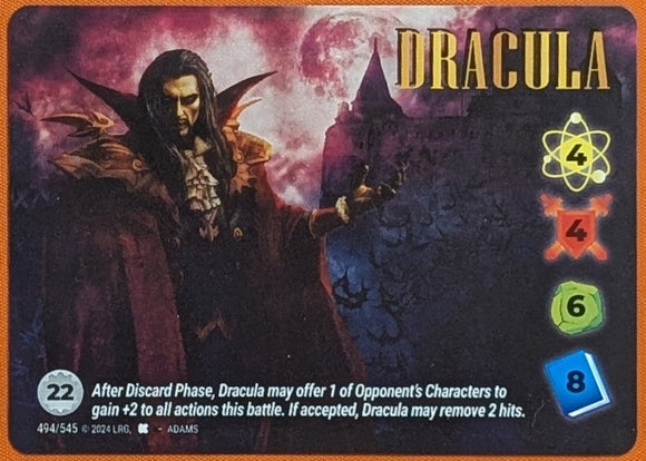 Dracula Alt Art WLKS character - 4-4-6-8 (22) - R #494 - Adams art
