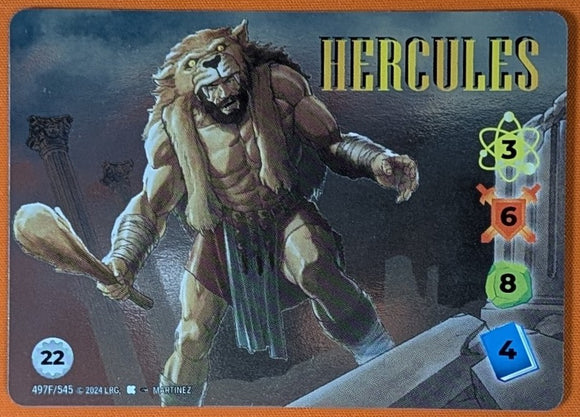 Hercules Alt Art FOIL character - 3-6-8-4 (22)  - Martinez art - VR #497F