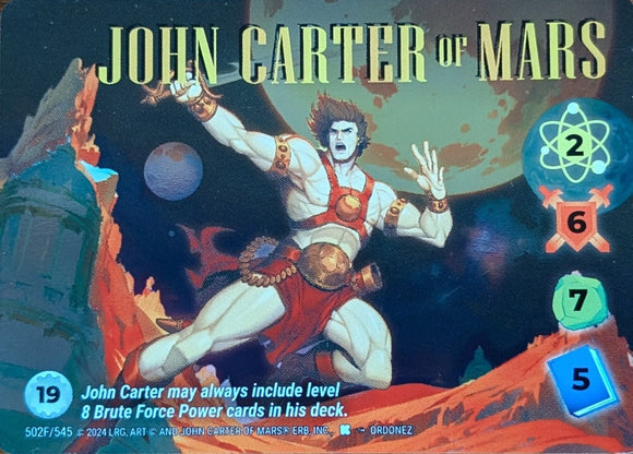 John Carter of Mars FOIL Alt Art character - 2-6-7-5 (19) -  Ordonez art - R #502F