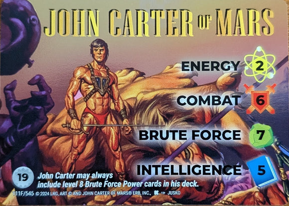 John Carter of Mars FOIL WLKS character - 2-6-7-5 (19) - VR - Jusko art - #111F