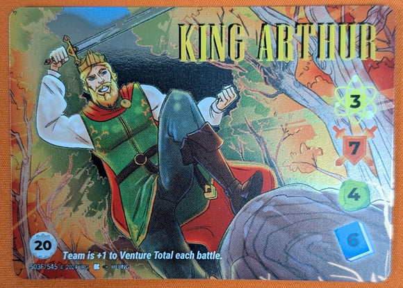 King Arthur FOIL Alt Art character - 3-7-4-6 (20) - VR #503F - Heling art