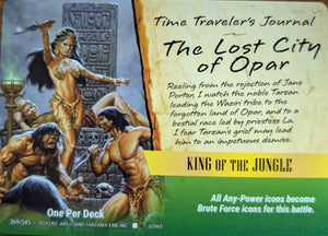 King of the Jungle - Event - The Lost City of Opar - WLKS - C Horror Menagerie SD - #369