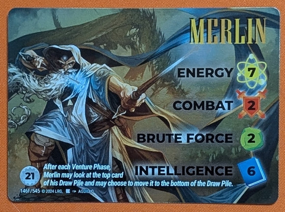 Merlin FOIL WLKS character - 7-2-2-6 (21) - Aguillo art - R #146F
