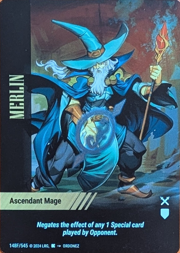 Merlin - FOIL Ascendant Mage special - WLKS - Ordonez art - R #148F