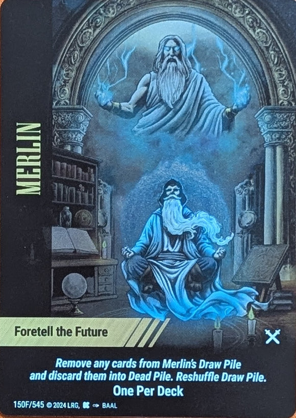 Merlin - FOIL Foretell the Future special - WLKS - Baal art - R #150F