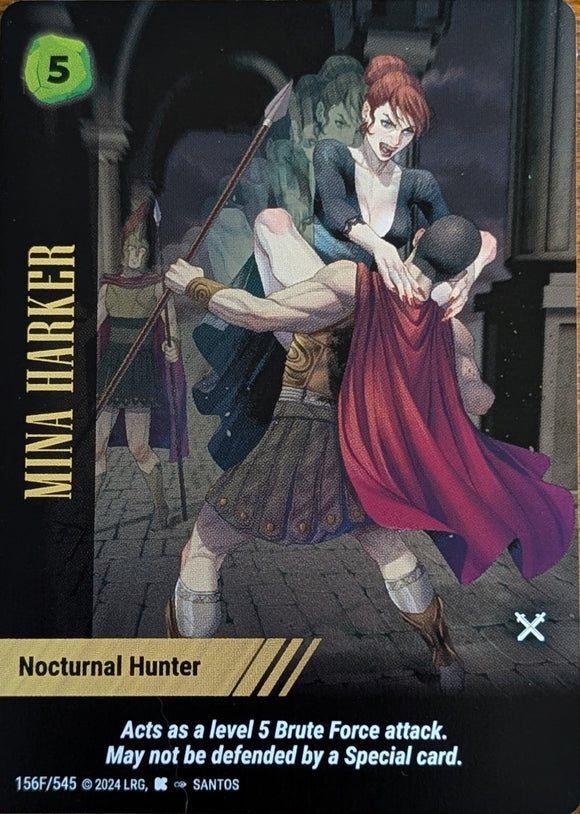 Mina Harker FOIL Nocturnal Hunter - Santos art - VR #156F