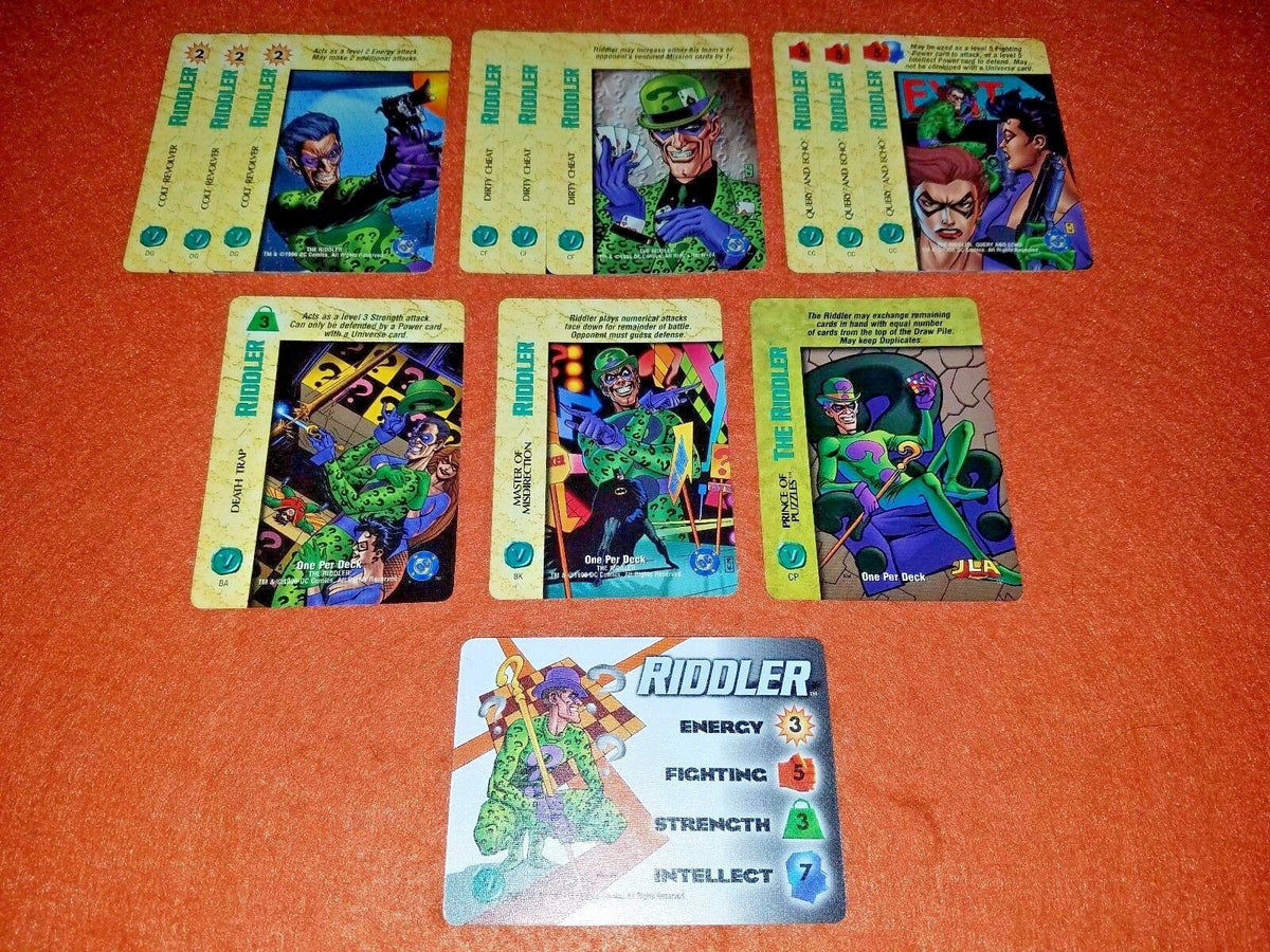 Marvel Overpower RIDDLER PLAYER SET - DC character, 12 specials BATMAN ...