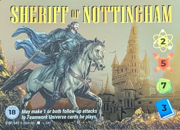 Sheriff of Nottingham FOIL Alt Art character - 2-5-7-3 (18) - Gay art - VR #518F