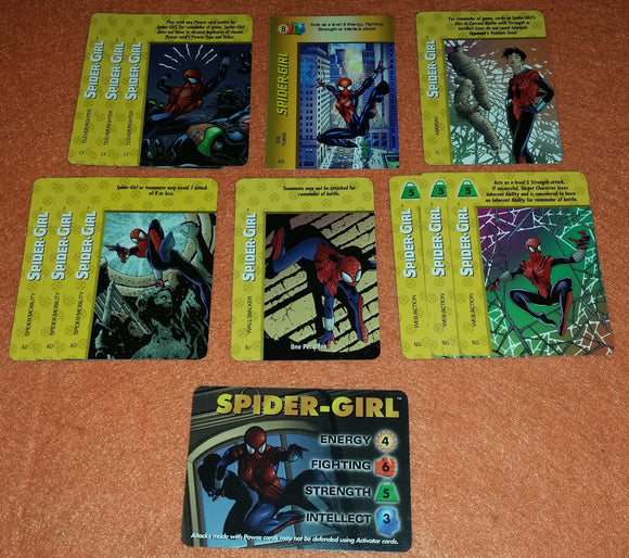 SPIDER-GIRL X-Men PLAYER SET character, 11 sp, 1 bonus