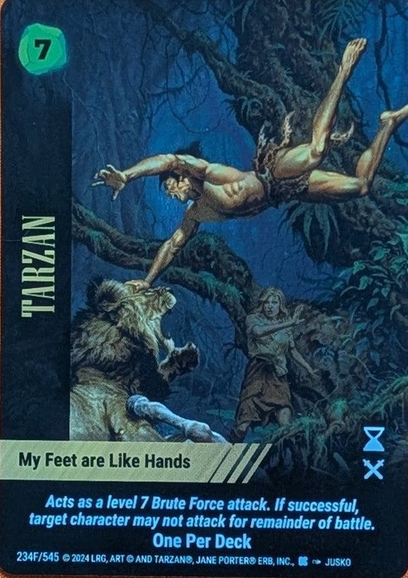 Tarzan FOIL My Feet are Like Hands #234F - Jusko art