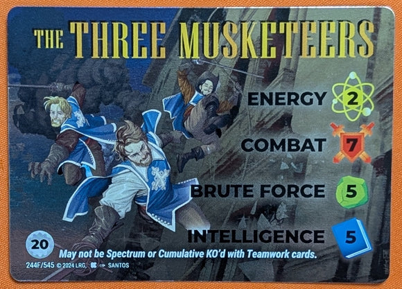 The Three Musketeers FOIL character - 2-7-5-5 (20) - Santos art - #244F