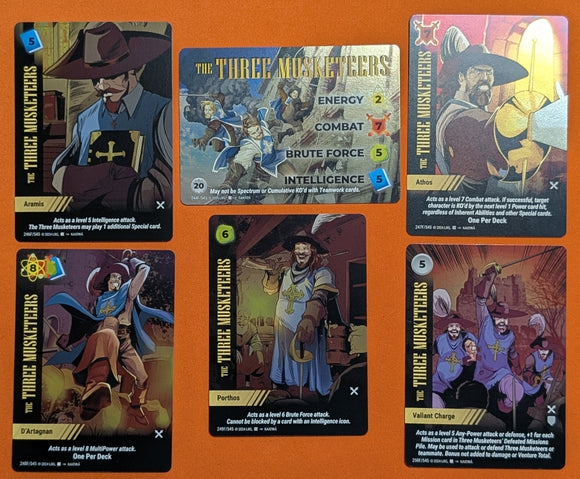 Three Musketeers FOIL STACK - character, 5 specials