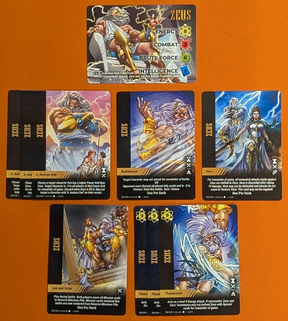 Zeus PLAYER SET - character, 9 specials