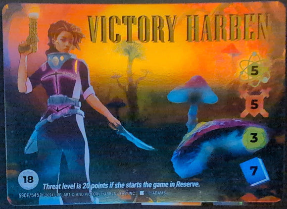 Victory Harben FOIL Alt Art character - 5-5-3-7 (18) - Adams art - VR #530F