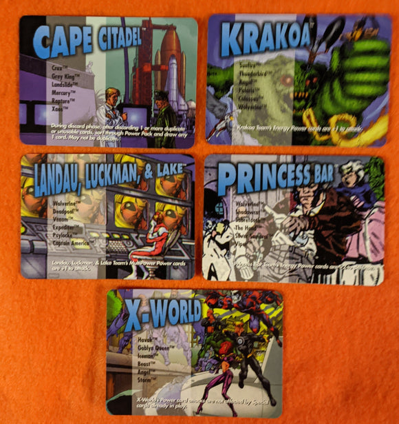 LOCATION - X-Men SET (5) Cape Citadel Krakoa Landau, Luckman, & Lake Princess Bar X-World