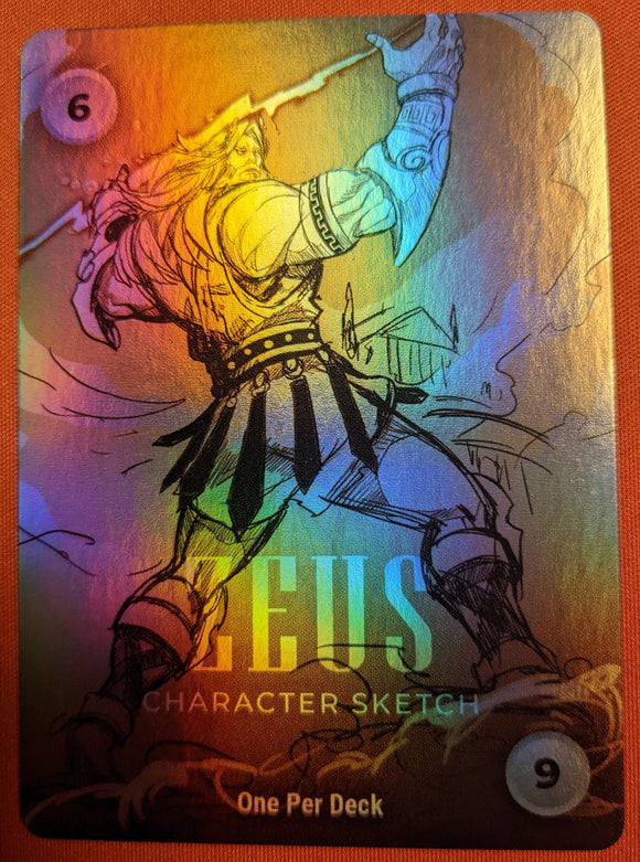 POWER - 6 Any - OPD - World Legends - Zeus Character Sketch - Limited Inaugural Foil Edition