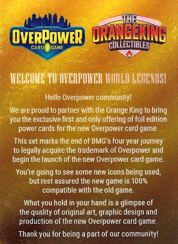 BMG and theOrangeKing - Info Card - World Legends - foil - VR