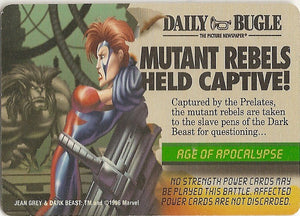 AGE OF APOCALYPSE EVENT - MUTANT REBELS HELD CAPTIVE! - Mission Control - Jean Grey, Dark Beast