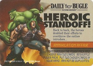 ANNIHILATION AFFAIR EVENT - HEROIC STANDOFF! - Mission Control - C  Doc Samson & Hulk