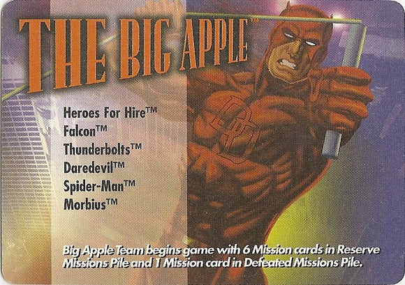 LOCATION - BIG APPLE, THE  - CL - C  Heroes for Hire Falcon Thunderbolts Daredevil Spider-Man Morbius