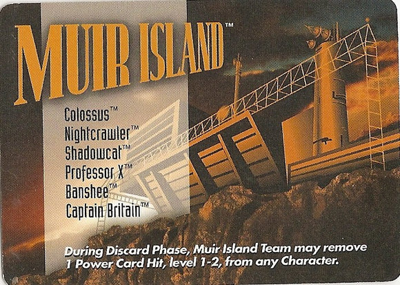 LOCATION - MUIR ISLAND  - MN - C  Colossus Nightcrawler Shadowcat Professor X Banshee Captain Britain