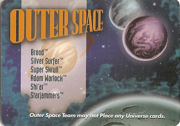 LOCATION - OUTER SPACE  - MN - R  Brood Silver Surfer Super Skrull Adam Warlock Shi'ar Starjammers