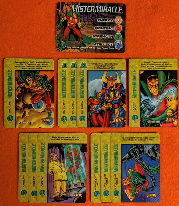 MISTER MIRACLE PLAYER SET - JLA character, 11 specials