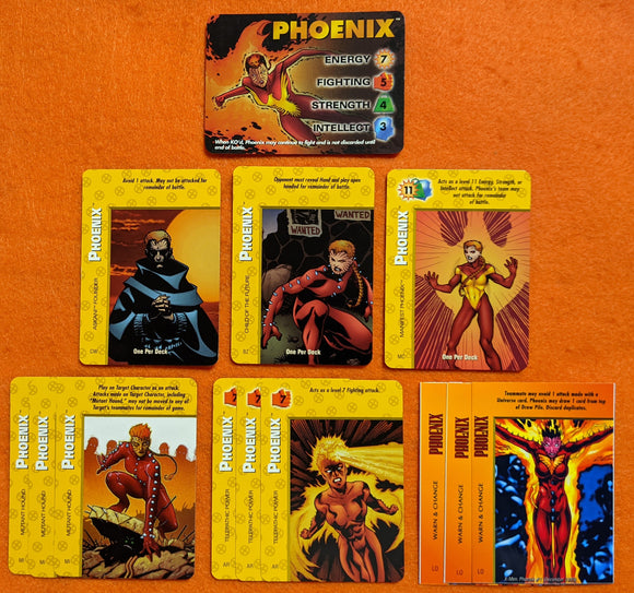 PHOENIX PLAYER SET - X-Men character, 9 specials, 3 bonus