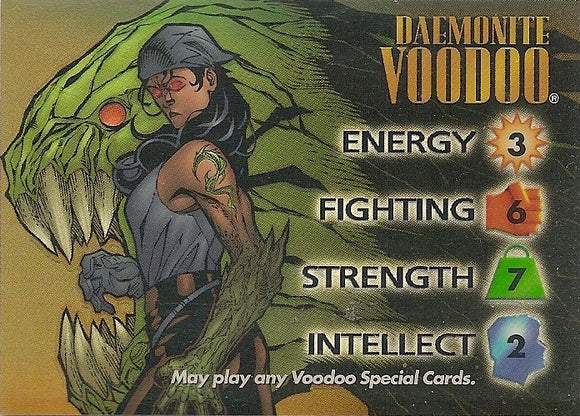 VOODOO  - DAEMONITE CHROME PROMO HERO - X/R  MARVEL vs WILDSTORM OP3